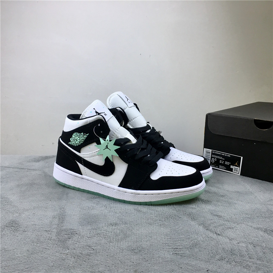 2019 Air Jordan 1 Mid GS Panda Stars Shoes